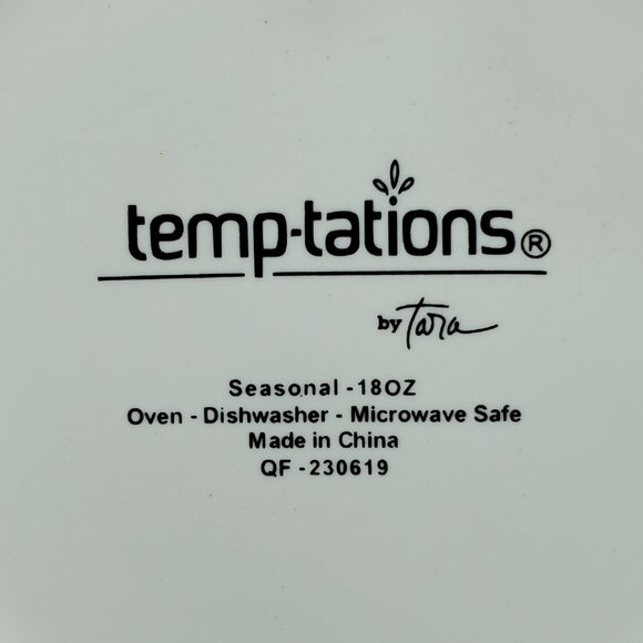 Temp-tations Holiday Seasonal Soup Cereal Bowls Snowflake Peppermint Bowls - Picture 5 of 7